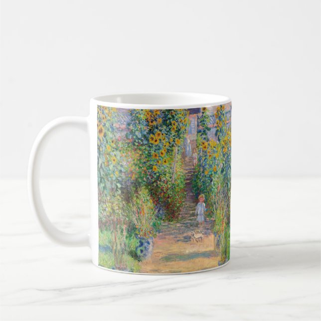 Claude Monet - Der Künstlergarten in Vetheuil Kaffeetasse (Links)
