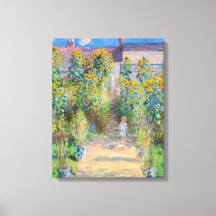 Claude Monet - Der Künstlergarten in Vetheuil Leinwanddruck
