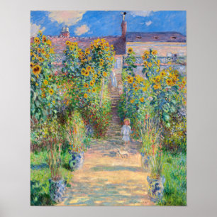 Claude Monet - Der Künstlergarten in Vetheuil Poster