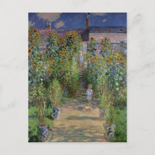 Claude Monet   Der Künstlergarten in Vetheuil Postkarte