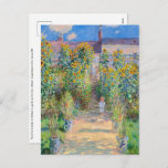 Claude Monet - Der Künstlergarten in Vetheuil Postkarte<br><div class="desc">Der Künstlergarten in Vetheuil / Le jardin de l'artiste a Vetheuil - Claude Monet,  Oil on Leinwand,  1881</div>