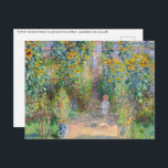Claude Monet - Der Künstlergarten in Vetheuil Postkarte<br><div class="desc">Der Künstlergarten in Vetheuil / Le jardin de l'artiste a Vetheuil - Claude Monet,  Oil on Leinwand,  1881</div>