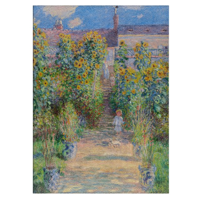 Claude Monet - Der Künstlergarten in Vetheuil Schneidebrett (Von Creator hochgeladen)