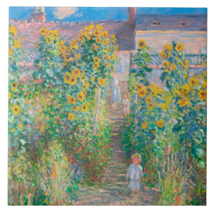 Claude Monet, Der Künstlergarten von Vétheui 1881 Fliese