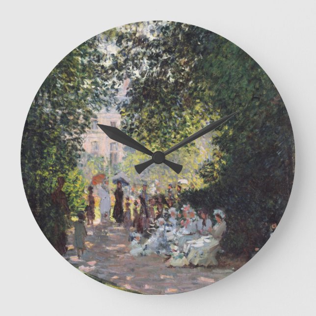 Claude Monet | Der Parc Monceau Große Wanduhr (Vorderseite)