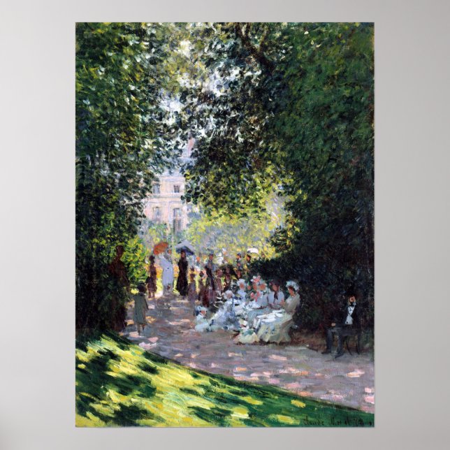 Claude Monet Der Park Monceau Poster (Vorne)