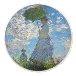 Claude Monet - Der Spaziergang, Frau mit Sonnensch Keramikknauf