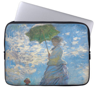 Claude Monet - Der Spaziergang, Frau mit Sonnensch Laptopschutzhülle