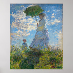 Claude Monet - Der Spaziergang, Frau mit Sonnensch Poster