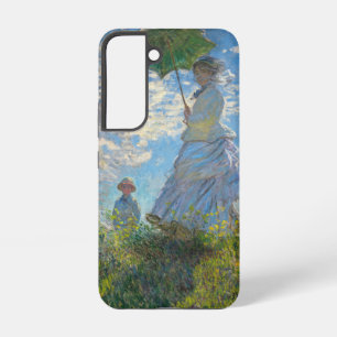 Claude Monet - Der Spaziergang, Frau mit Sonnensch Samsung Galaxy Hülle