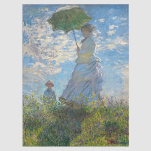 Claude Monet - Der Spaziergang, Frau mit Sonnensch Seidenpapier