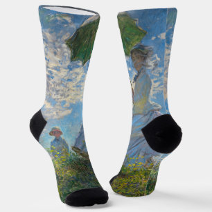 Claude Monet - Der Spaziergang, Frau mit Sonnensch Socken