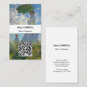 Claude Monet - Der Spaziergang - QR Code Visitenkarte