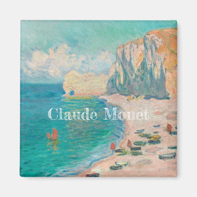 Claude Monet Der Strand und die Falaise d'Or Magnet (Vorne)