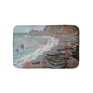 Claude Monet - Der Strand von Etretat Badematte