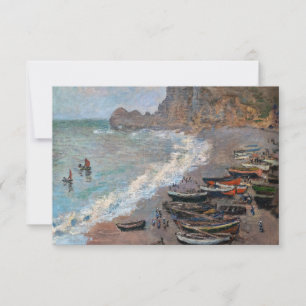 Claude Monet - Der Strand von Etretat Dankeskarte