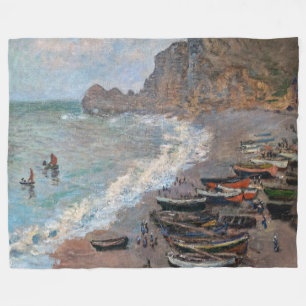 Claude Monet - Der Strand von Etretat Fleecedecke