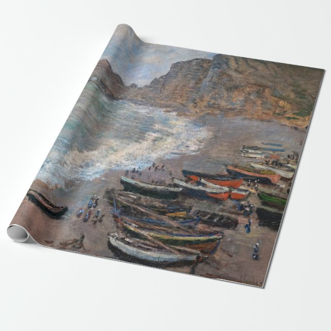 Claude Monet - Der Strand von Etretat Geschenkpapier (Ungerollt)