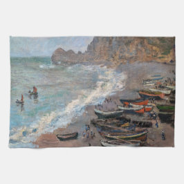 Claude Monet - Der Strand von Etretat Geschirrtuch