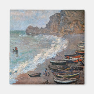 Claude Monet - Der Strand von Etretat Magnet