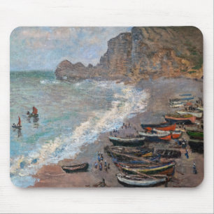 Claude Monet - Der Strand von Etretat Mousepad
