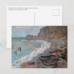 Claude Monet - Der Strand von Etretat Postkarte