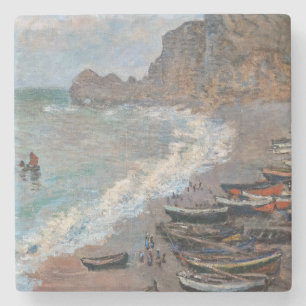 Claude Monet - Der Strand von Etretat Steinuntersetzer
