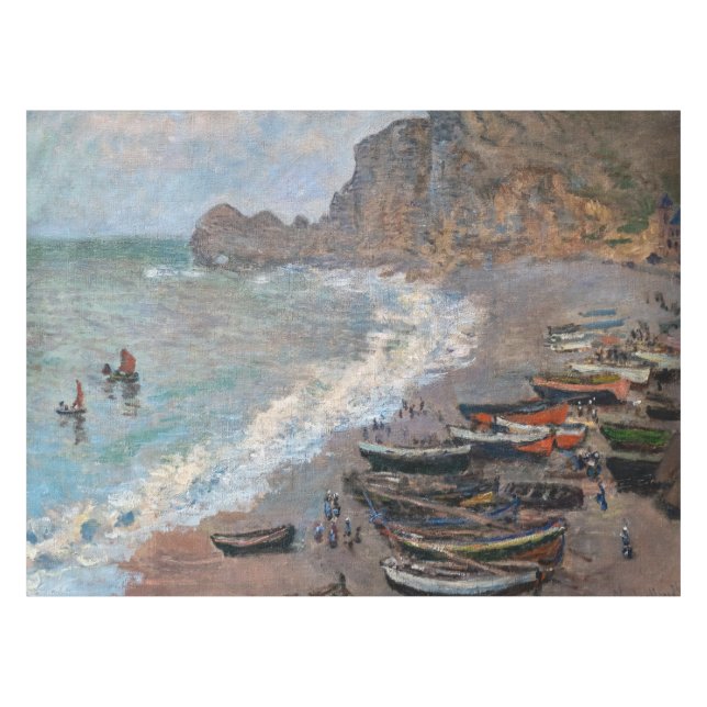 Claude Monet - Der Strand von Etretat Tischdecke (Vorderseite (Horizontal))