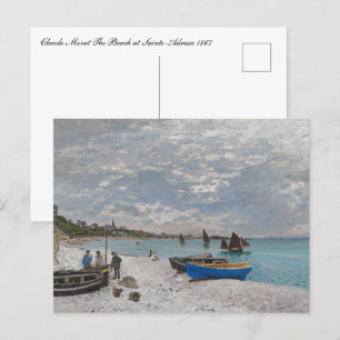 Claude Monet Der Strand von Sainte-Adresse 1867 Postkarte