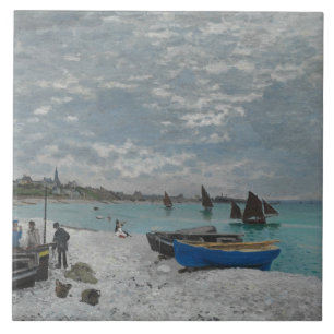 Claude Monet - Der Strand von Sainte-Adresse Fliese