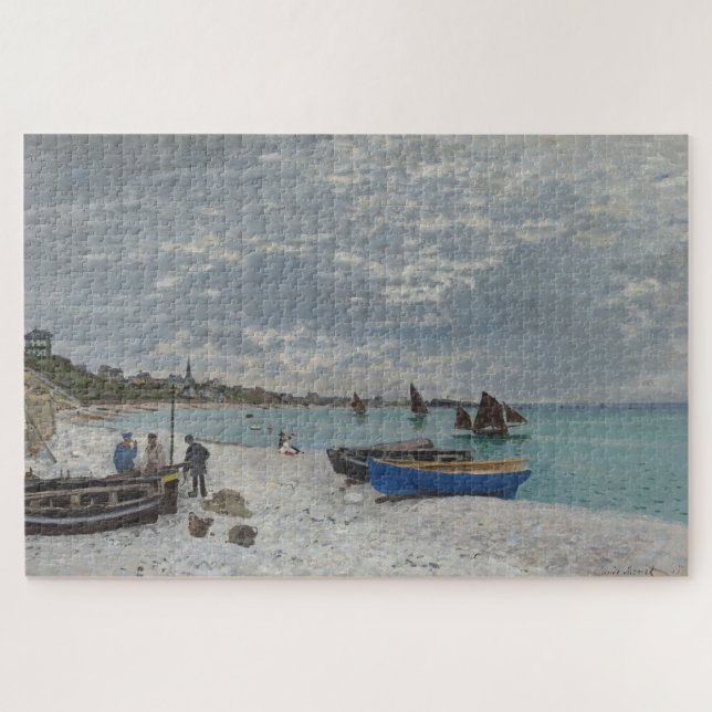 Claude Monet Der Strand von Sainte-Adresse Puzzle (Horizontal)