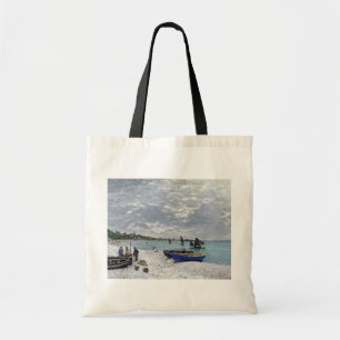 Claude Monet   Der Strand von Sainte-Adresse Tragetasche