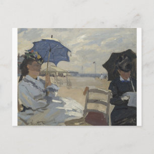 Claude Monet - Der Strand von Trouville Malerei Postkarte