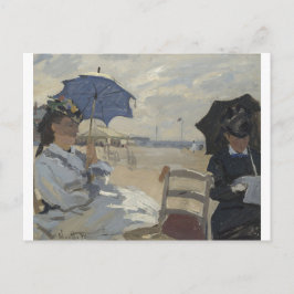 Claude Monet - Der Strand von Trouville Malerei Postkarte