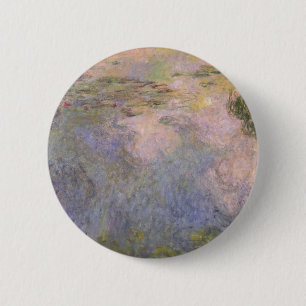 Claude Monet der Wasser-Lilie Teich Button