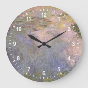 Claude Monet   der Wasser-Lilie Teich Große Wanduhr