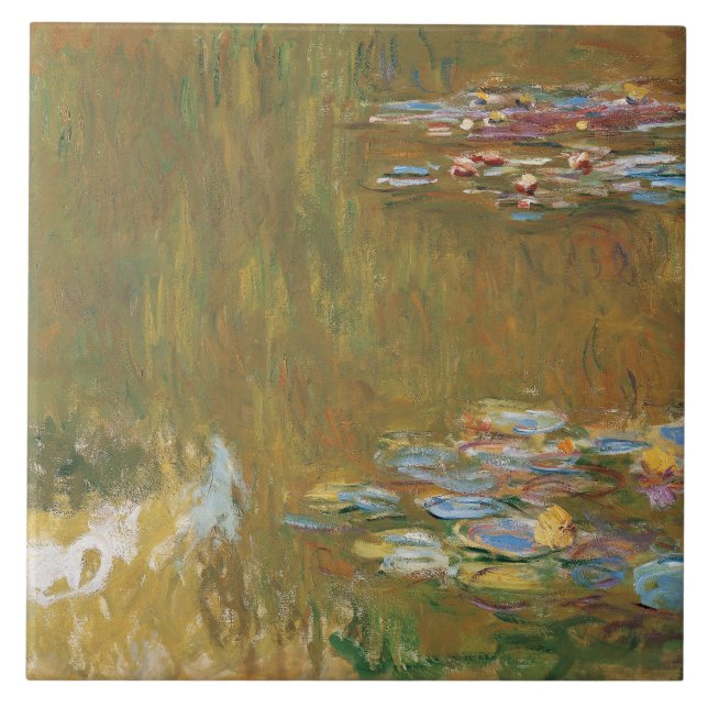 Claude Monet - Der Wasserlilie-Teich Fliese (Vorderseite)