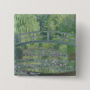 Claude Monet Der Wasserlilie-Teich: Grüne Harmo Button
