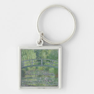 Claude Monet   Der Wasserlilie-Teich: Grüne Harmo Schlüsselanhänger