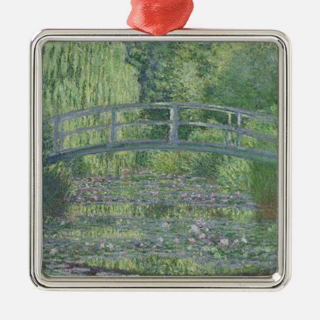 Claude Monet | Der Wasserlilie-Teich: Grüne Harmon Ornament Aus Metall (Vorne)