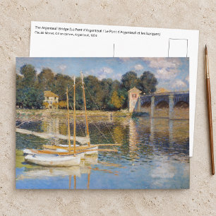 Claude Monet - Die Argenteuil-Brücke Postkarte