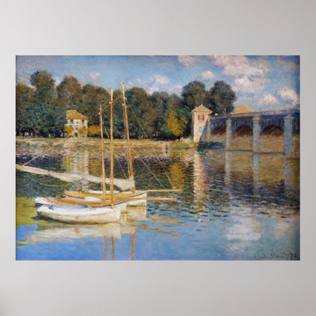 Claude Monet - Die argentinische Brücke Poster (Vorne)