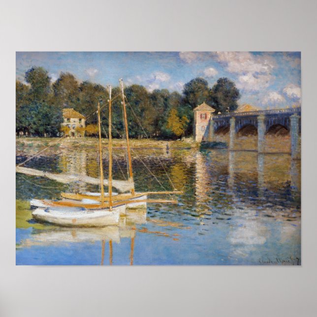 Claude Monet - Die argentinische Brücke Poster (Vorne)