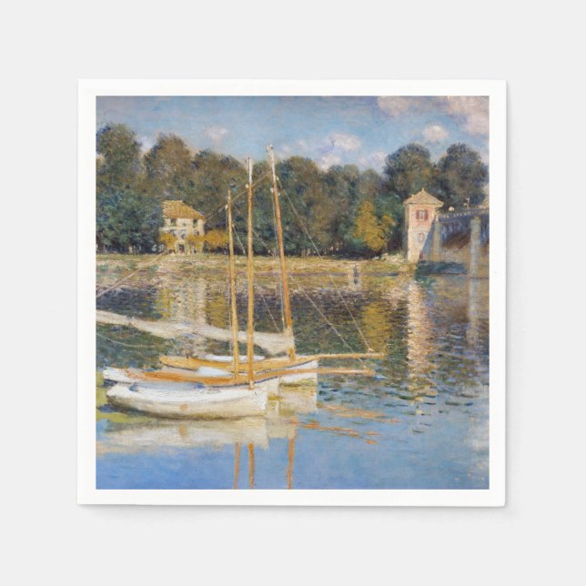 Claude Monet - Die argentinische Brücke Serviette (Vorderseite)