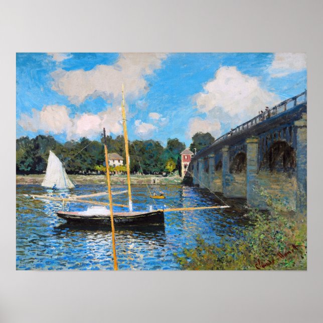 Claude Monet: Die Brücke in Argenteuil Poster (Vorne)