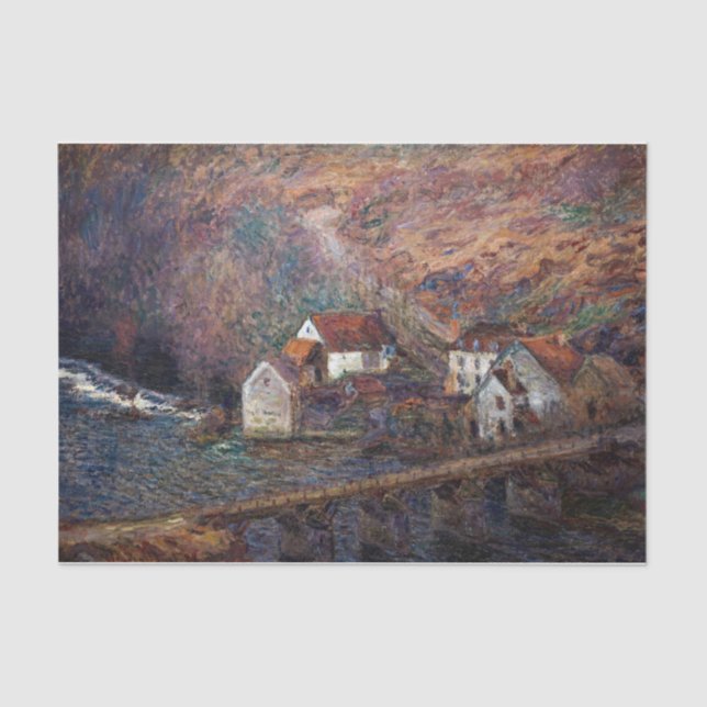 Claude Monet - Die Brücke in Vervy Seidenpapier (Vorderseite)