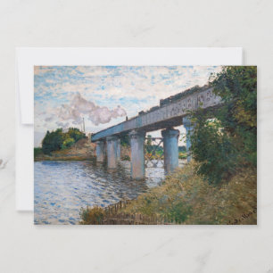 Claude Monet - Die Eisenbahnbrücke in Argenteuil Dankeskarte