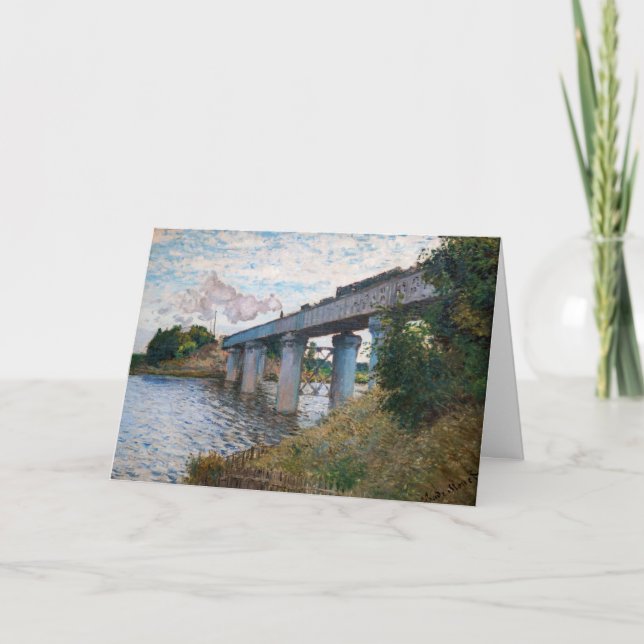 Claude Monet - Die Eisenbahnbrücke in Argenteuil Karte (Vorderseite)
