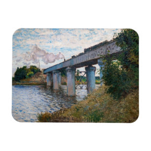 Claude Monet - Die Eisenbahnbrücke in Argenteuil Magnet