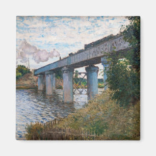 Claude Monet - Die Eisenbahnbrücke in Argenteuil Magnet